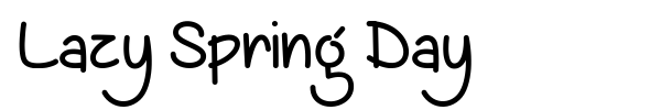 Lazy Spring Day font preview